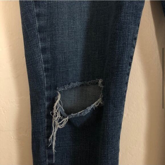 Levi's Jeans Shaping Skinny Leg Mid Rise Distressed Blue Denim Jeans Pants - Picture 5 of 9